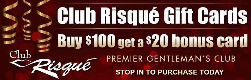 Club Risque Gift Card Banner small RED